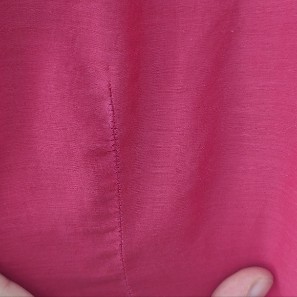 J. Crew Silk Cotton Blend Electric Barbie Hot Pink Button Down Shirt Size US 4 - Picture 2 of 8